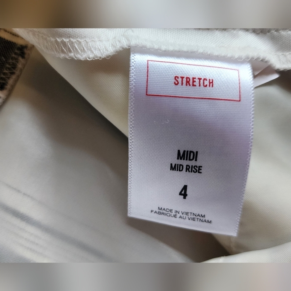 Express Linen Shorts Womens 4 Low Rise White Blue Striped Pockets Belt Loop F18 - Picture 9 of 13